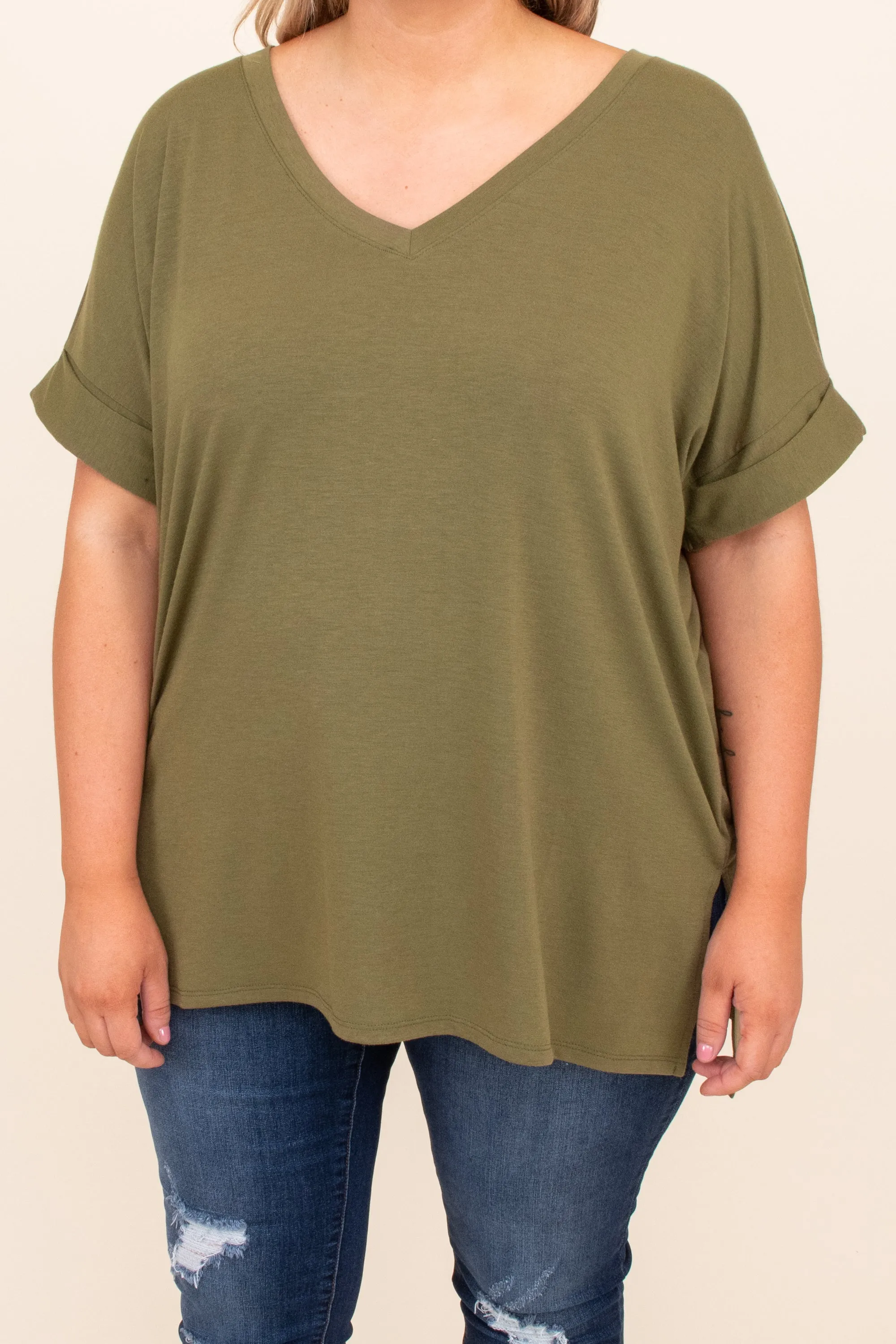 Comfy Travels Top, Olive