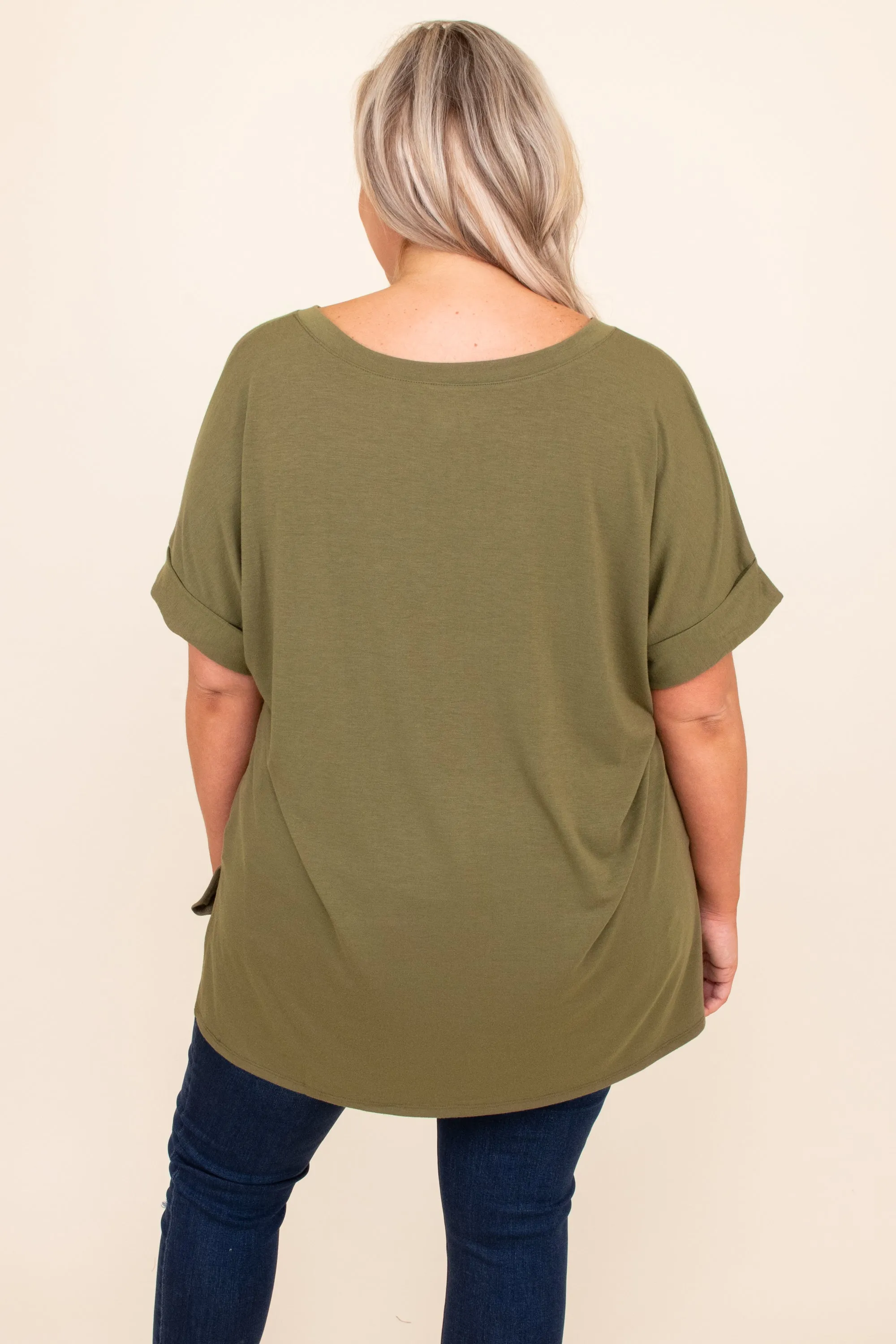 Comfy Travels Top, Olive