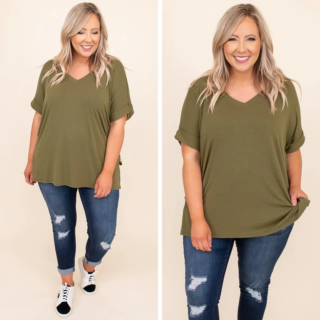 Comfy Travels Top, Olive