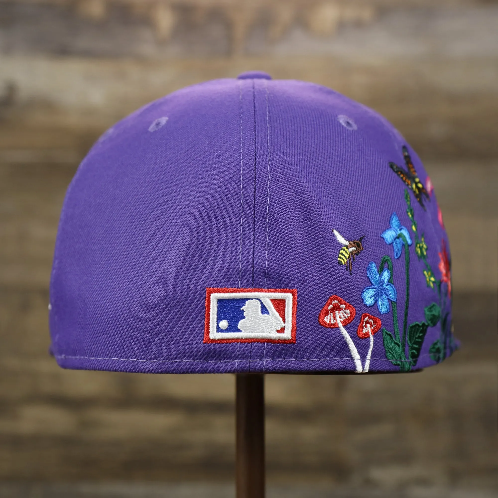 Cooperstown Arizona Diamondbacks Gray Bottom Bloom Spring Embroidery 59Fifty Fitted Cap | Purple 5950 Cap