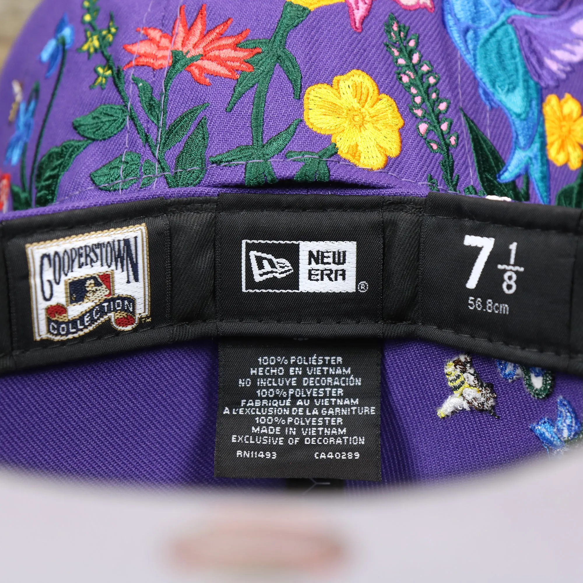 Cooperstown Arizona Diamondbacks Gray Bottom Bloom Spring Embroidery 59Fifty Fitted Cap | Purple 5950 Cap