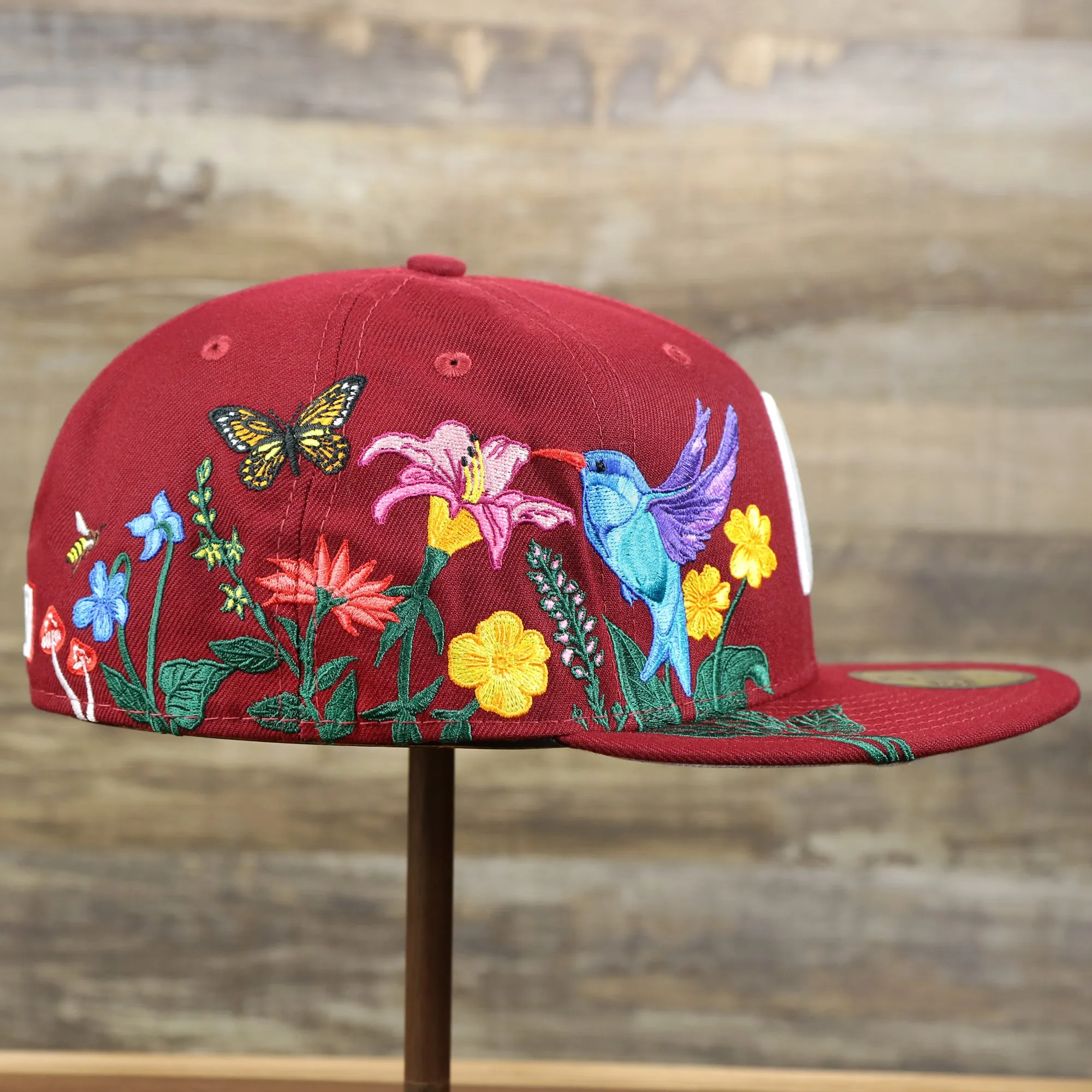 Cooperstown Philadelphia Phillies Gray Bottom Bloom Spring Embroidery 59Fifty Fitted Cap | Maroon 59Fifty Cap