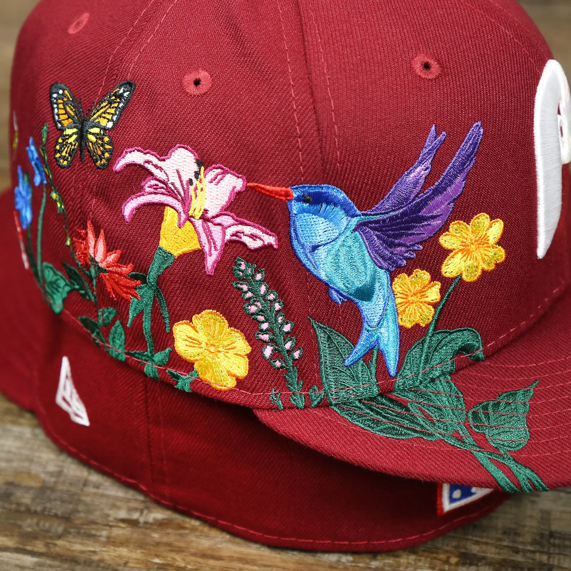 Cooperstown Philadelphia Phillies Gray Bottom Bloom Spring Embroidery 59Fifty Fitted Cap | Maroon 59Fifty Cap