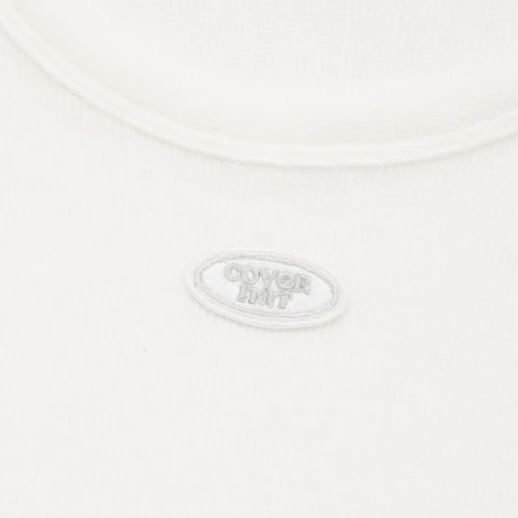 COVERNAT  |Crew Neck Street Style Plain Cotton Logo Cropped Tops