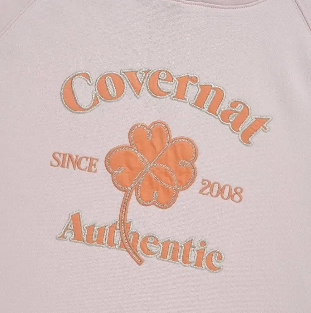 COVERNAT  |Heart Street Style Long Sleeves Plain Cotton Logo