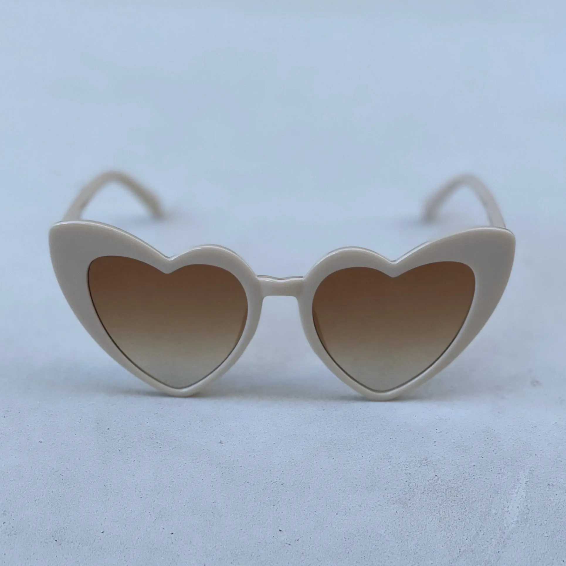 Cream Heart Sunglasses