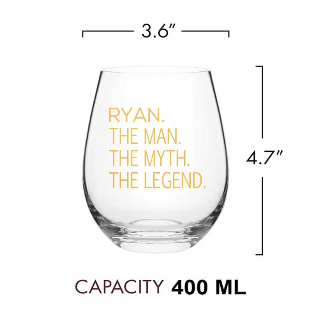 Custom Wine Glasses Drinking Glasses for Birthday Gift - Legend