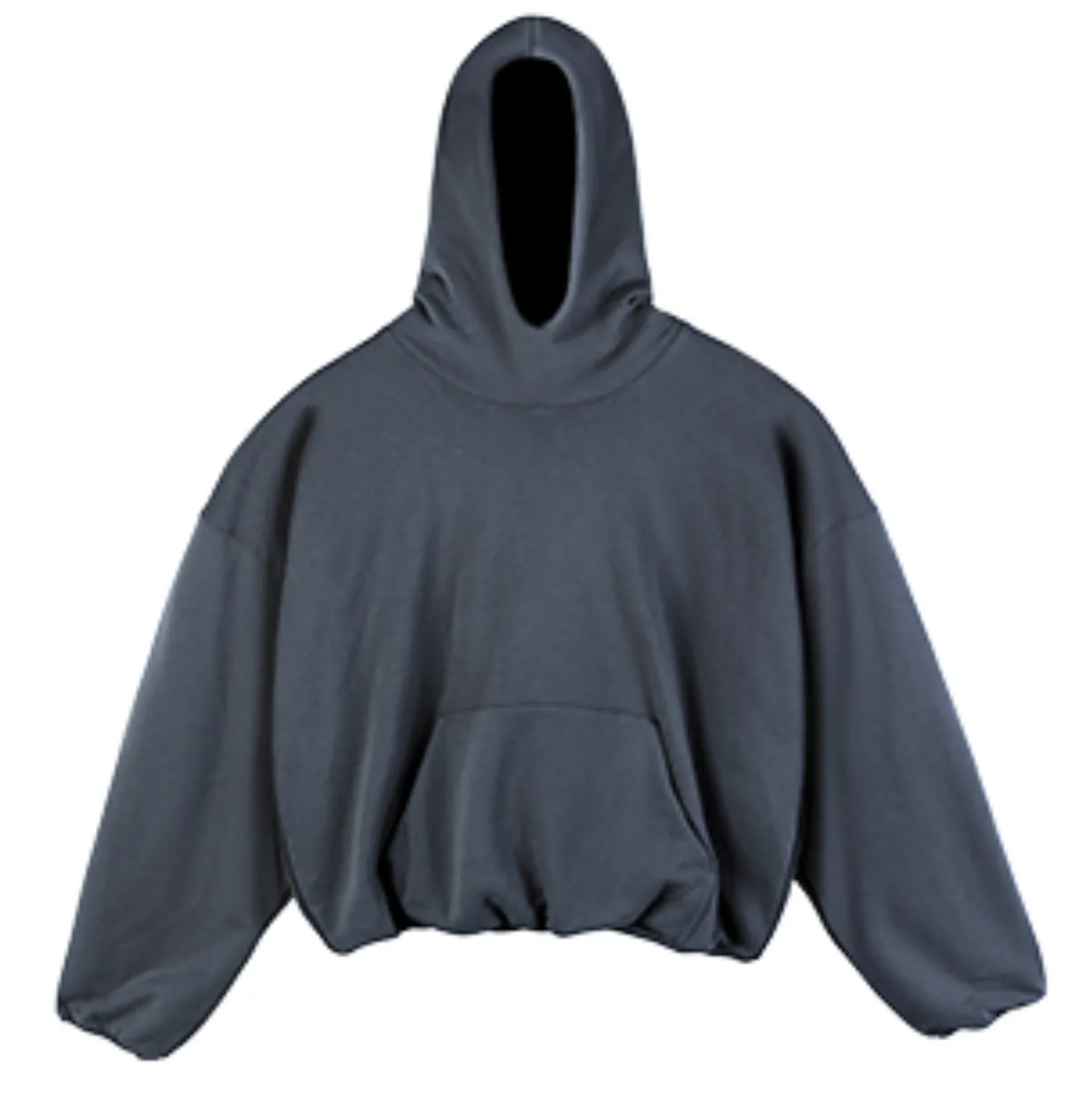 DF17 640G OVERSIZED DOUBLE LAYER FLEECED HOODIE - DARK GREY