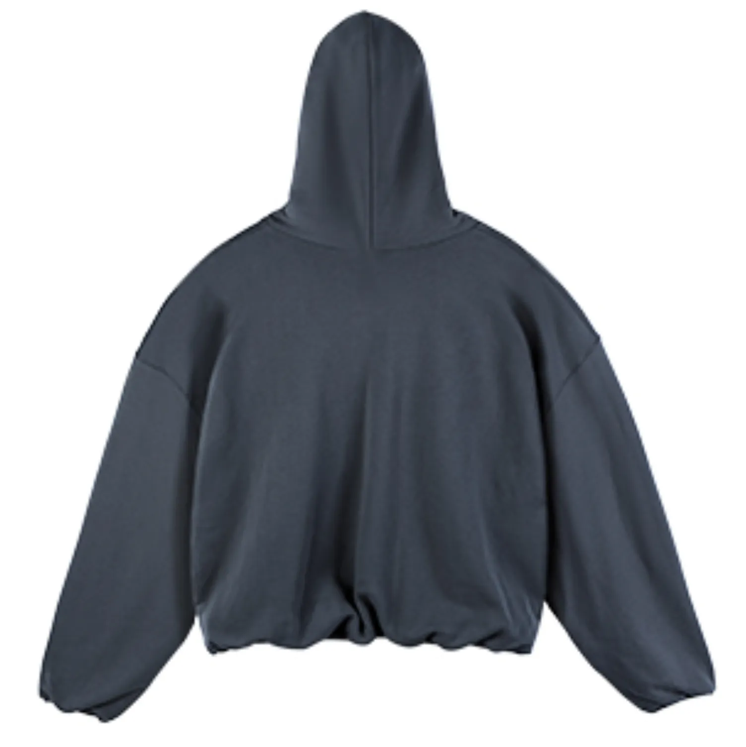 DF17 640G OVERSIZED DOUBLE LAYER FLEECED HOODIE - DARK GREY