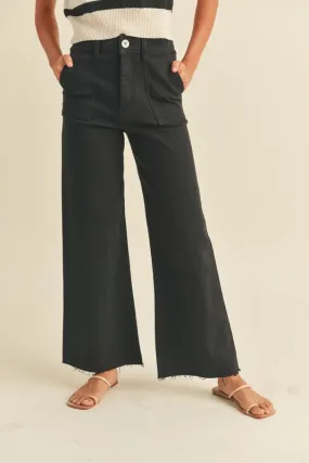 Dye & Wash Wide Leg Pants