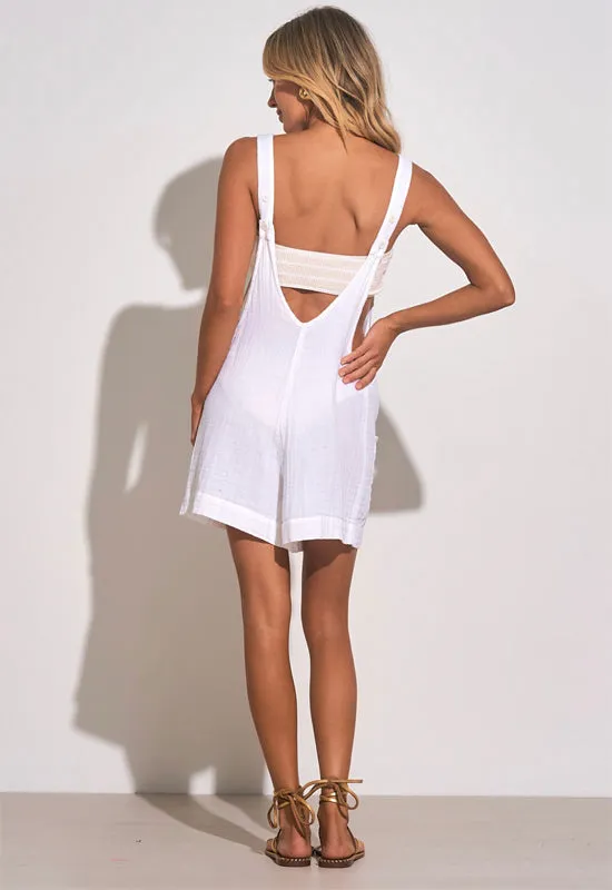 Elan - Tank Strap Romper White