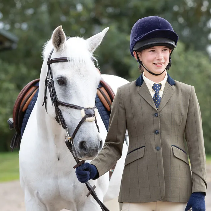 Equetech Junior Bellingham Deluxe Stretch Tweed Riding Jacket | Ingatestone Saddlery