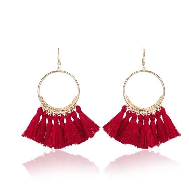 Ethnic Fringed Tassel earrings for girls