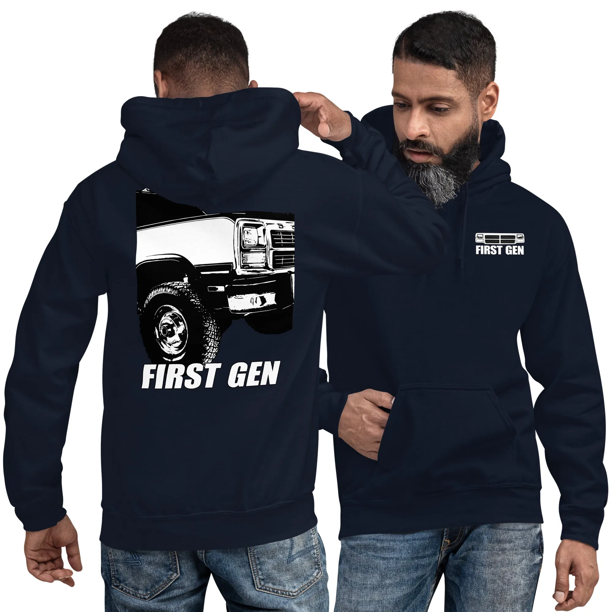 First Gen Truck Hoodie Sweatshirt With Close Up Design