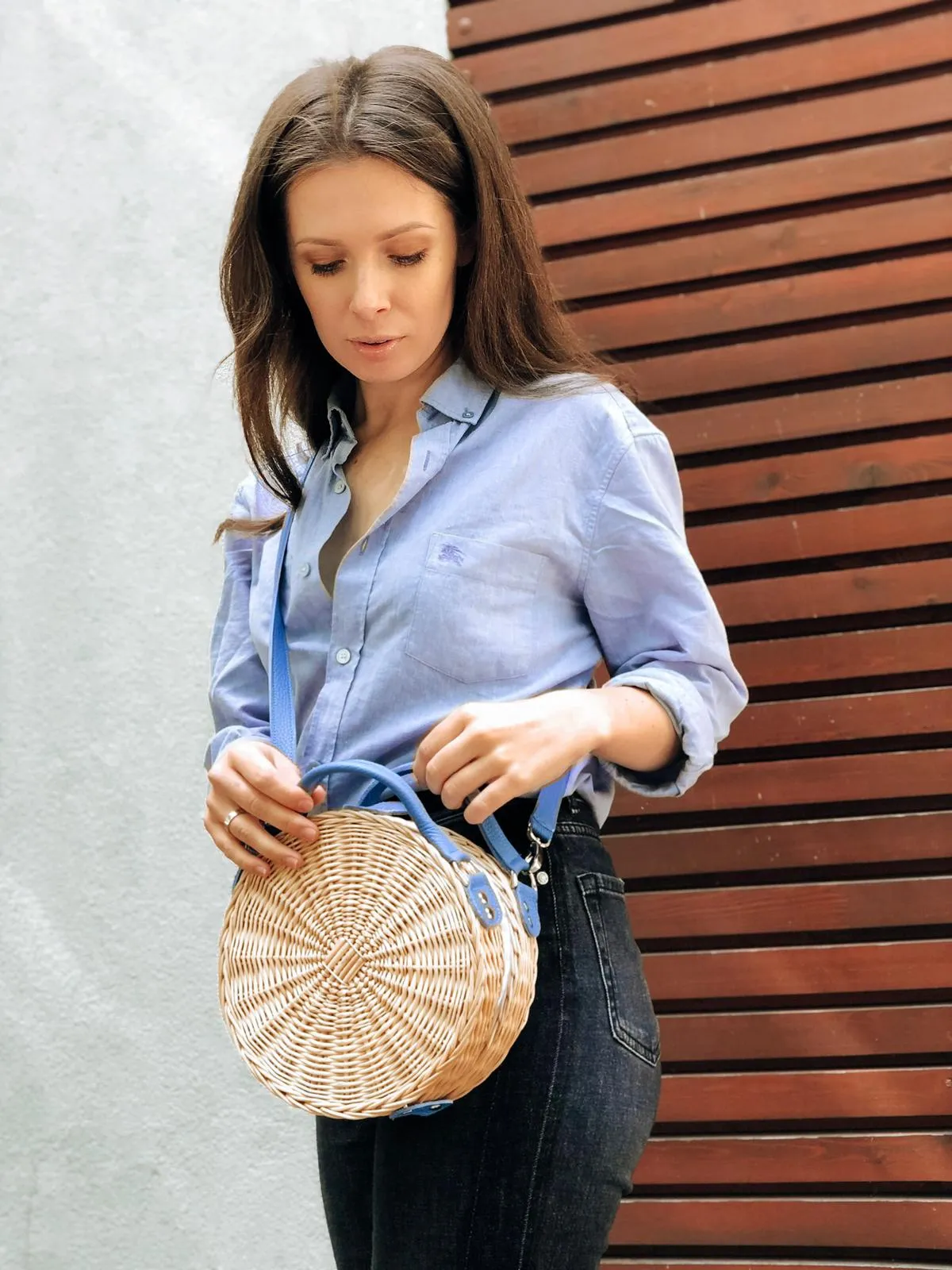 FORGET-ME-NOT STRAW bag