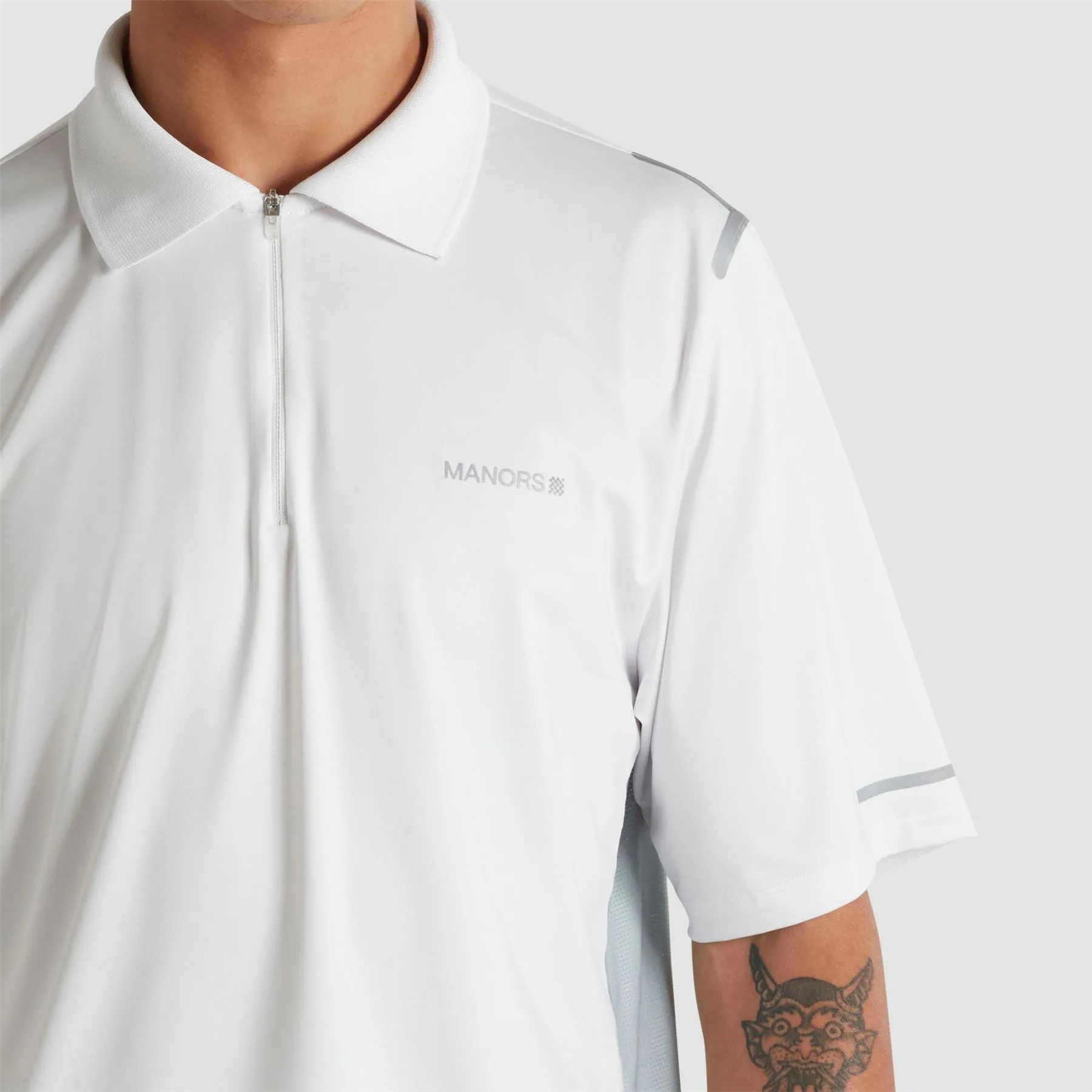 Frontier Quarter Zip Polo White - 2024