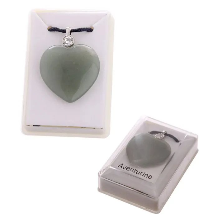 Gemstone heart pendants