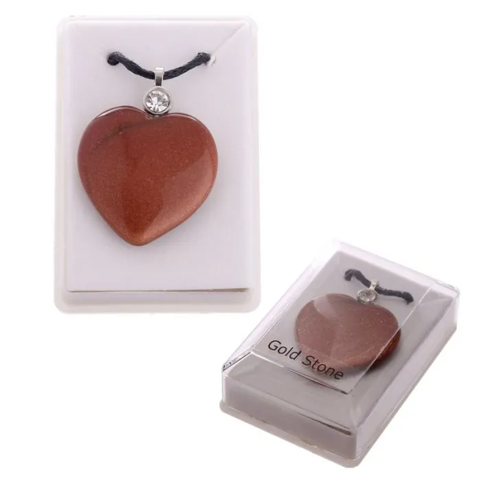 Gemstone heart pendants