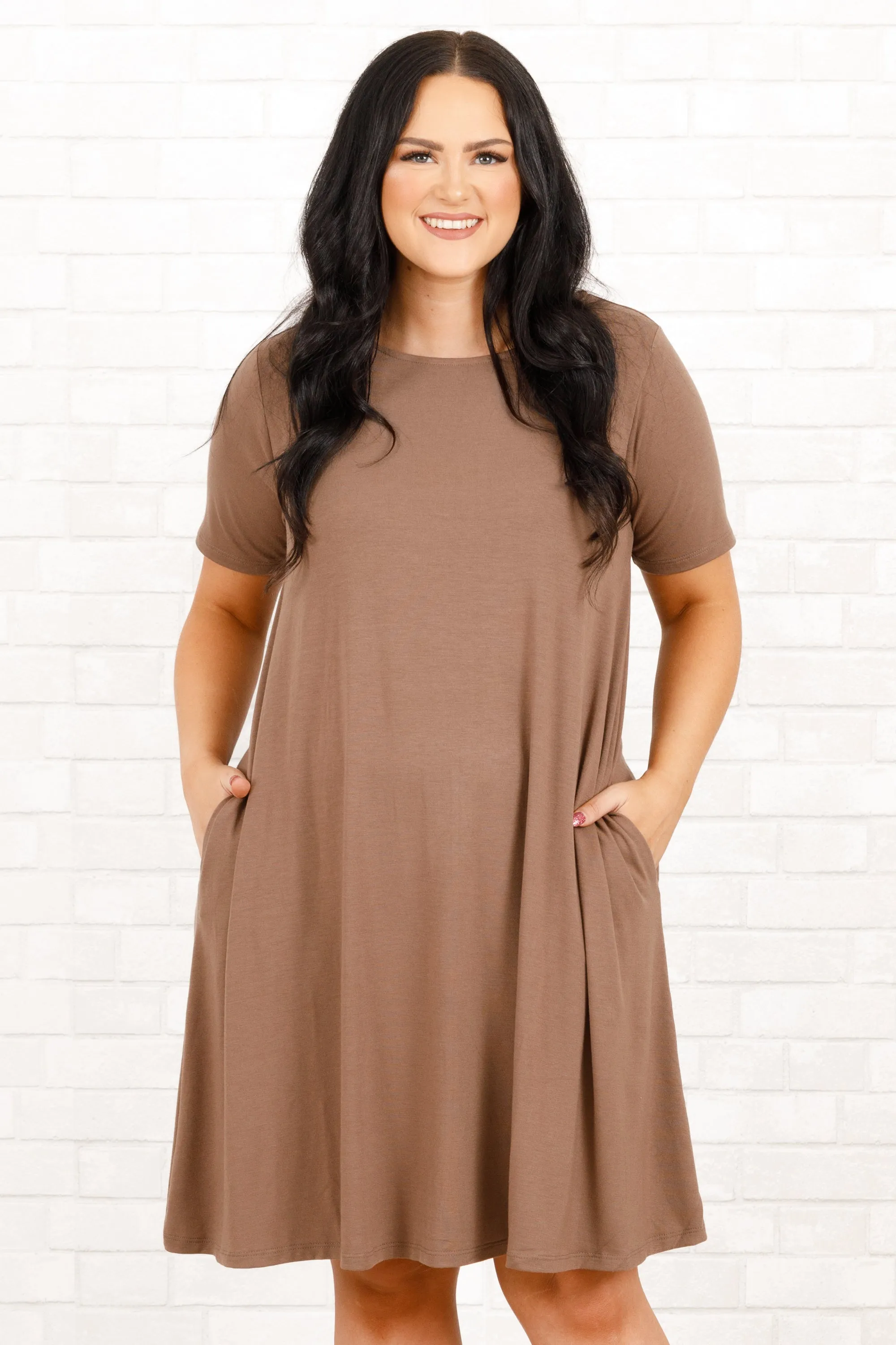 Getting Inspired Dress, Mocha