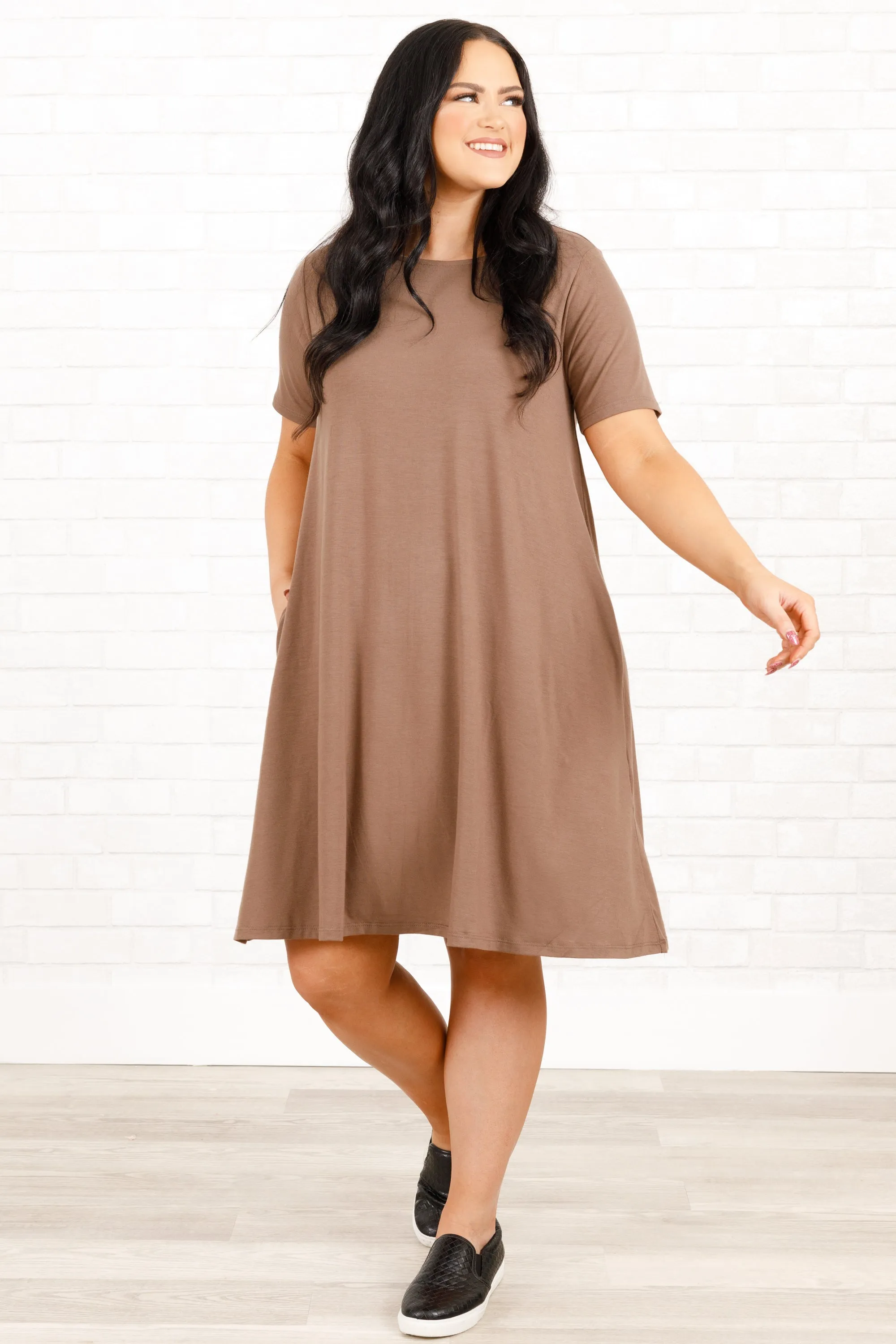 Getting Inspired Dress, Mocha