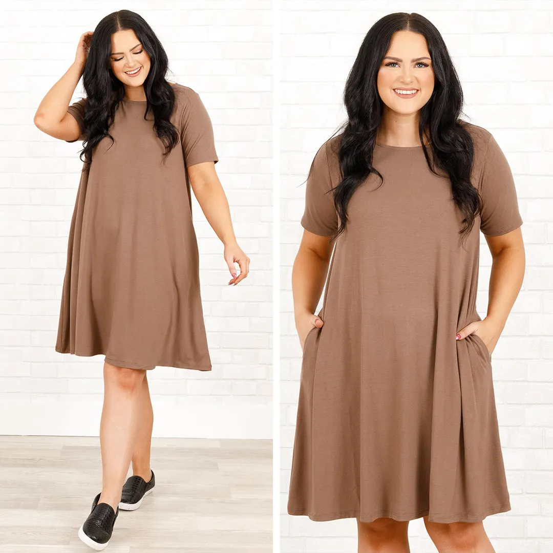 Getting Inspired Dress, Mocha