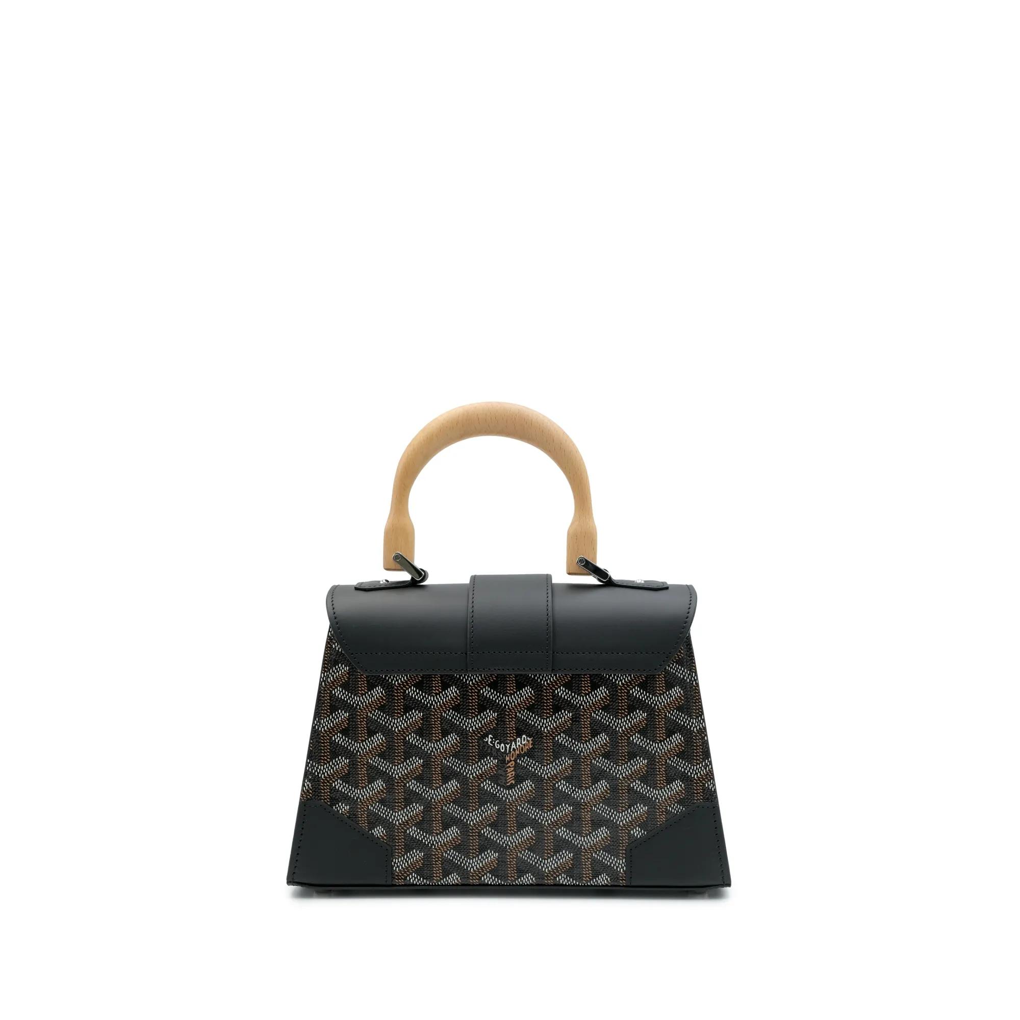 Goyard Black Goyardine Canvas and Chevroches Calfskin Saïgon PM Bag