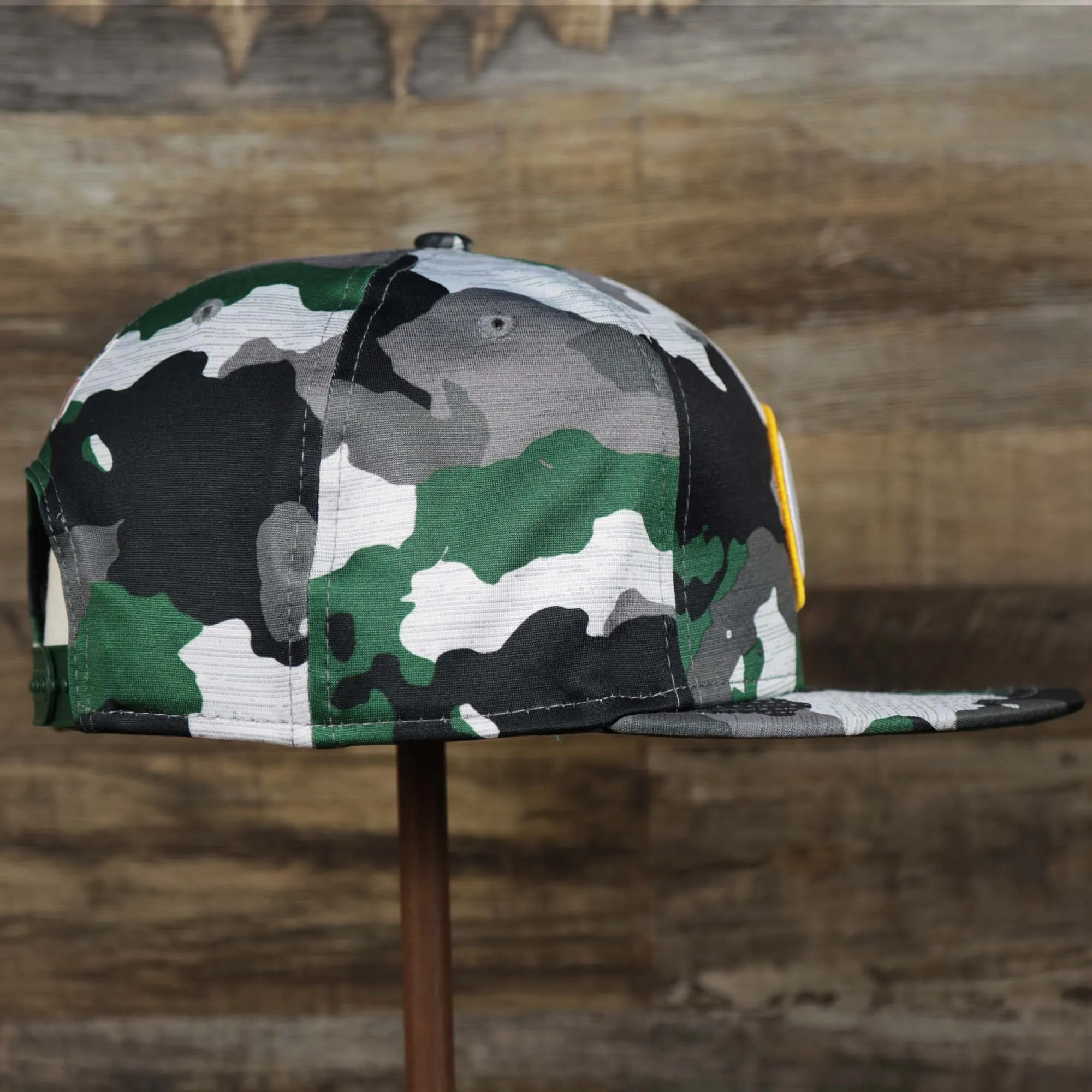 Green Bay Packers NFL OnField Summer Training 2022 Camo 9Fifty Snapback | Green Camo 9Fifty