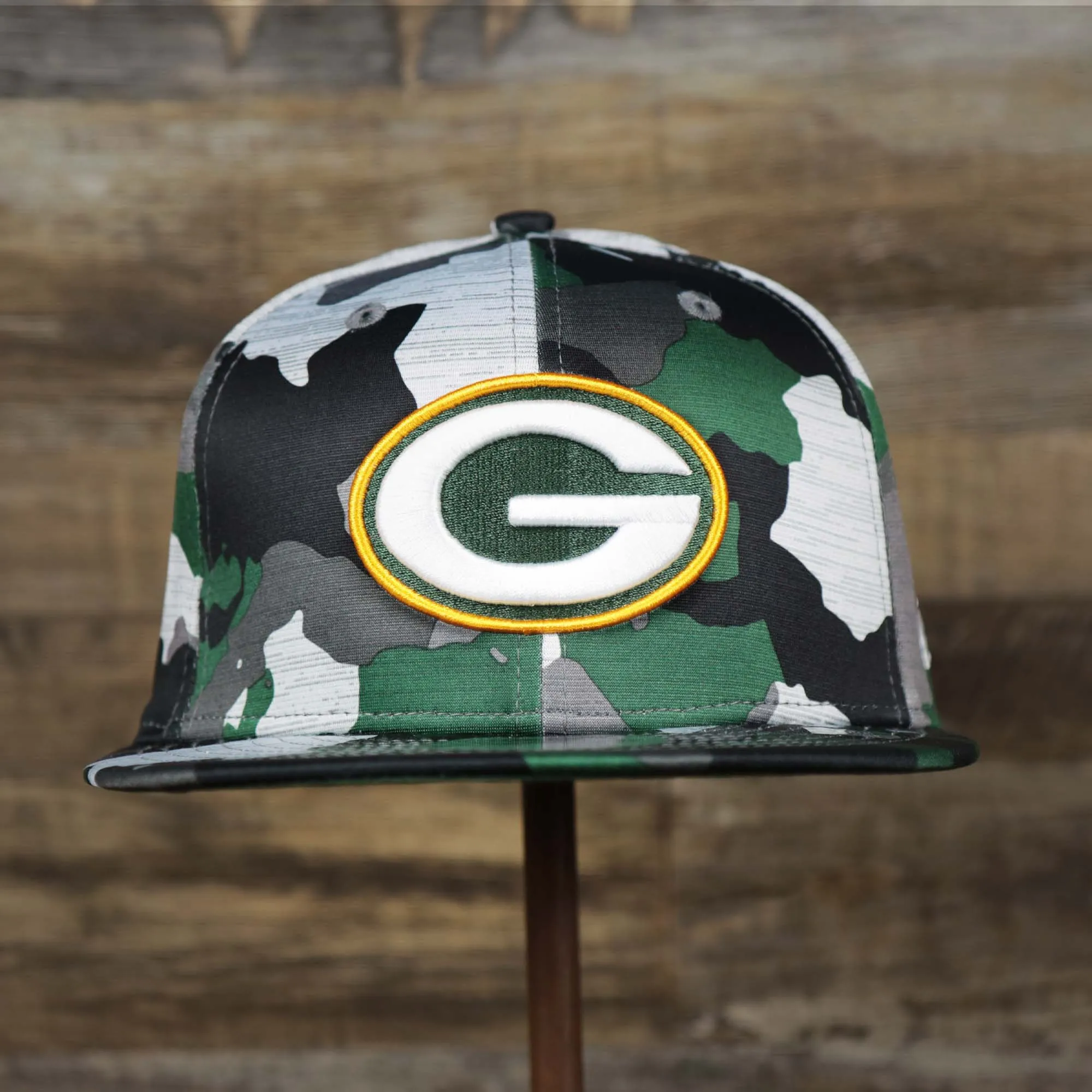 Green Bay Packers NFL OnField Summer Training 2022 Camo 9Fifty Snapback | Green Camo 9Fifty