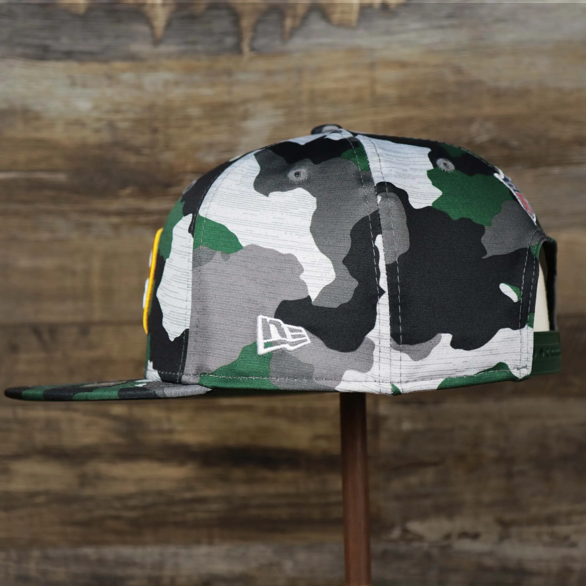 Green Bay Packers NFL OnField Summer Training 2022 Camo 9Fifty Snapback | Green Camo 9Fifty