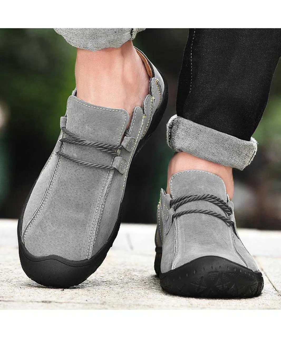 Grey join sewed style casual shoe sneaker