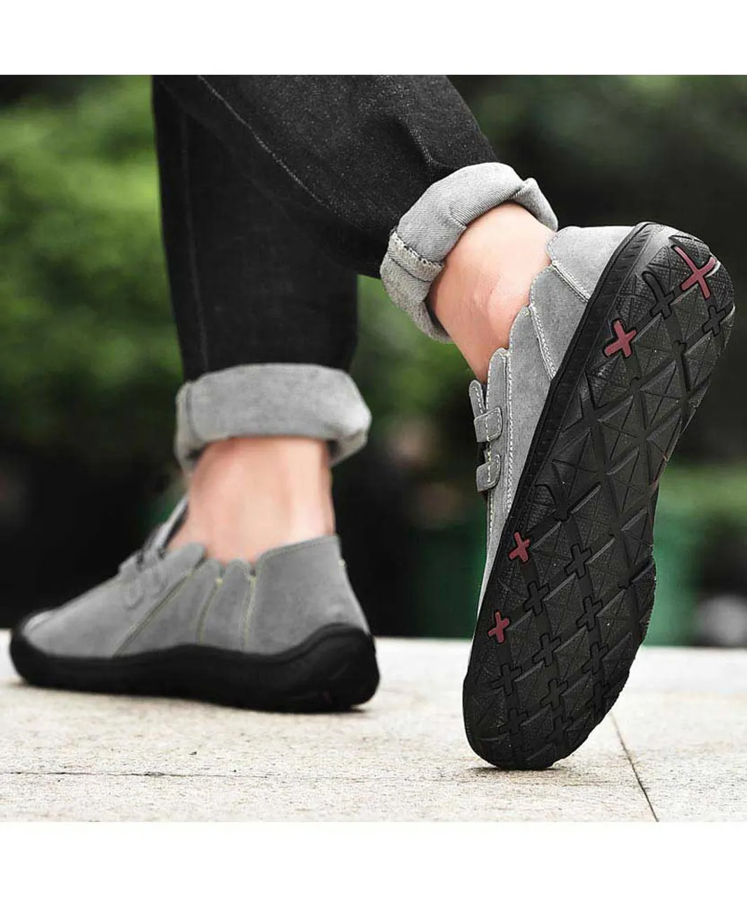 Grey join sewed style casual shoe sneaker