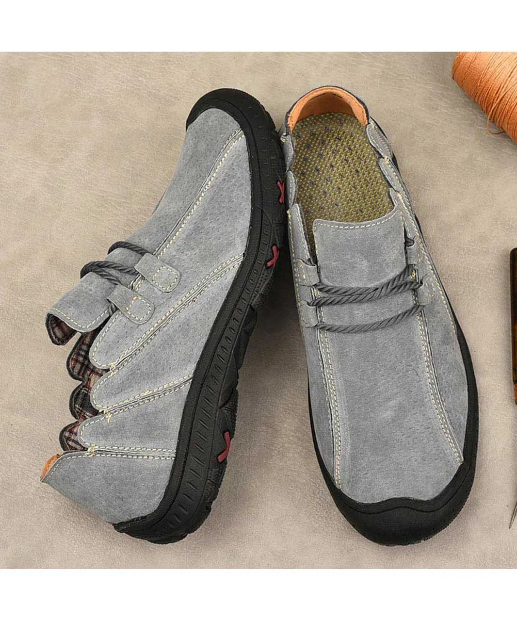 Grey join sewed style casual shoe sneaker