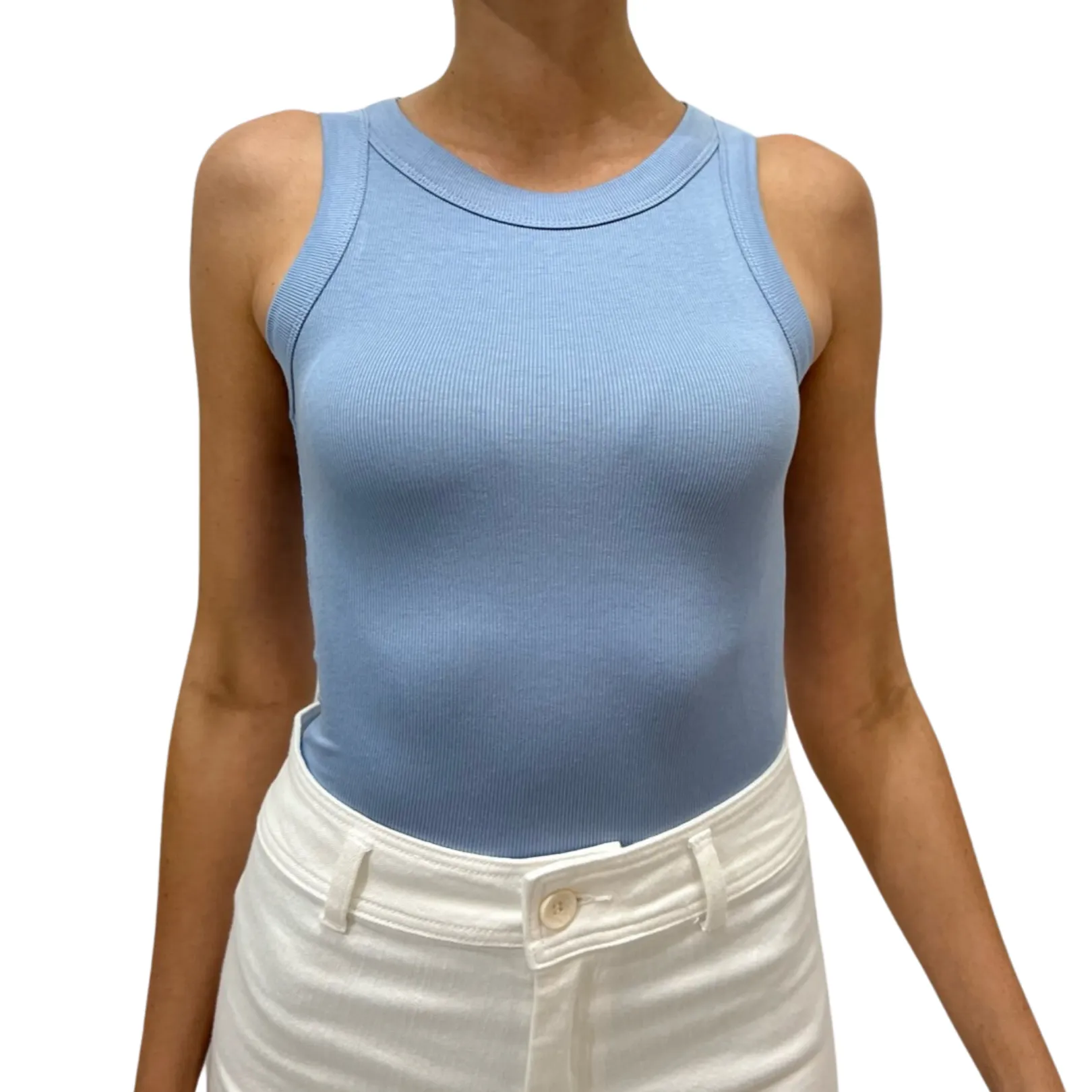 Highneck Form Fitting Tank