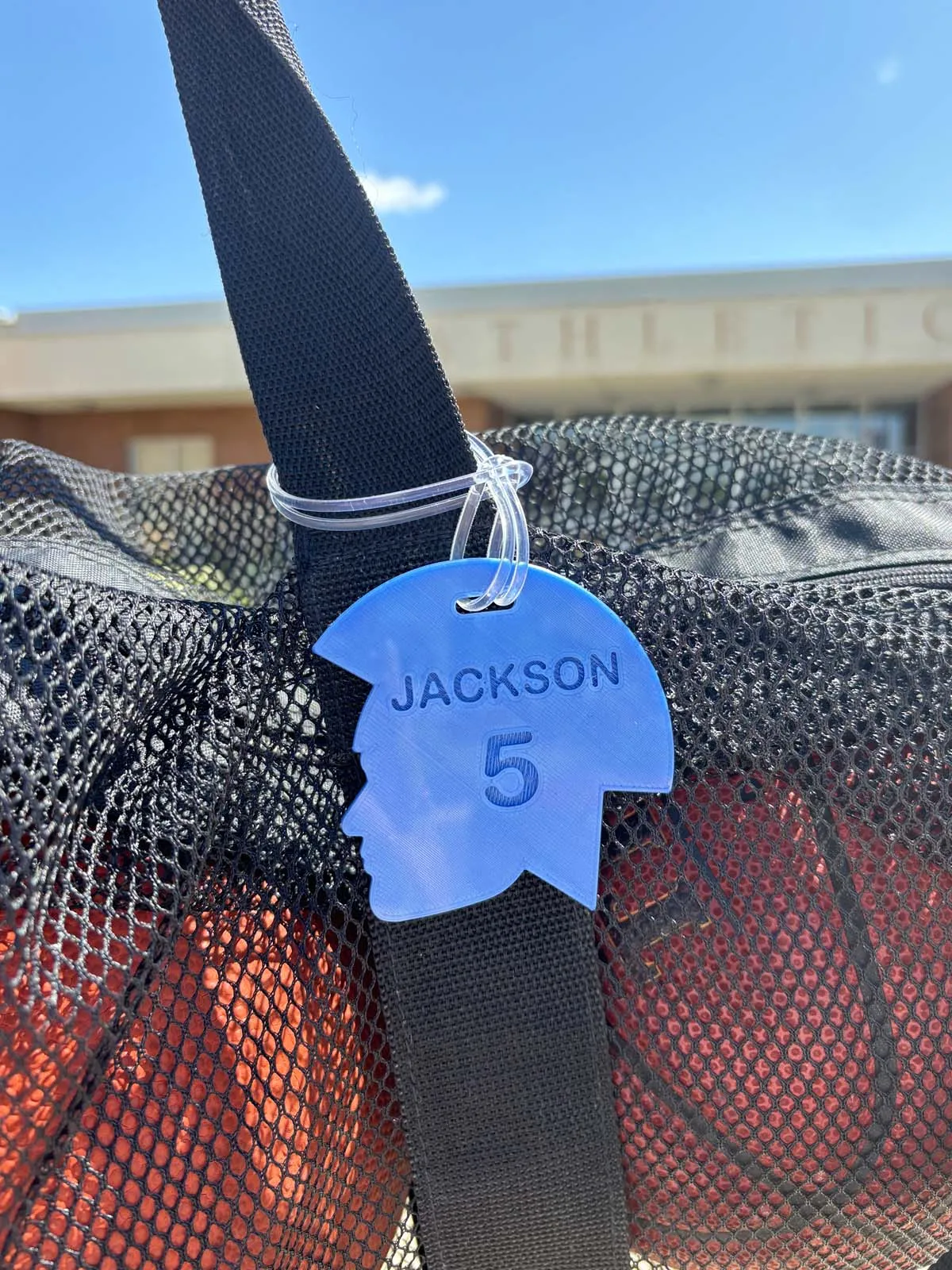 Hometown Trojan Helm Bag Tag