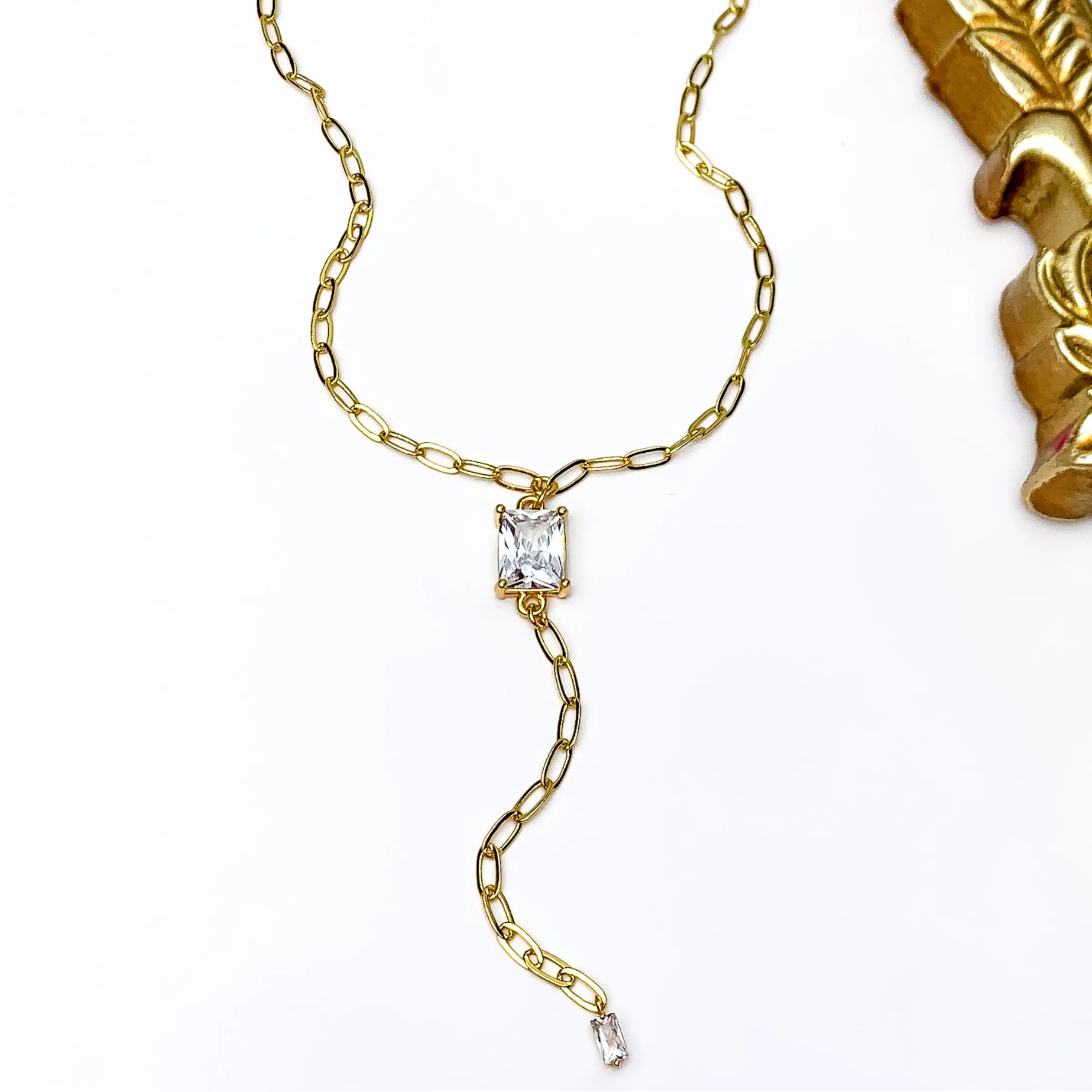 Kinsey Designs | Yara Lariat Necklace with CZ Crystal Pendants