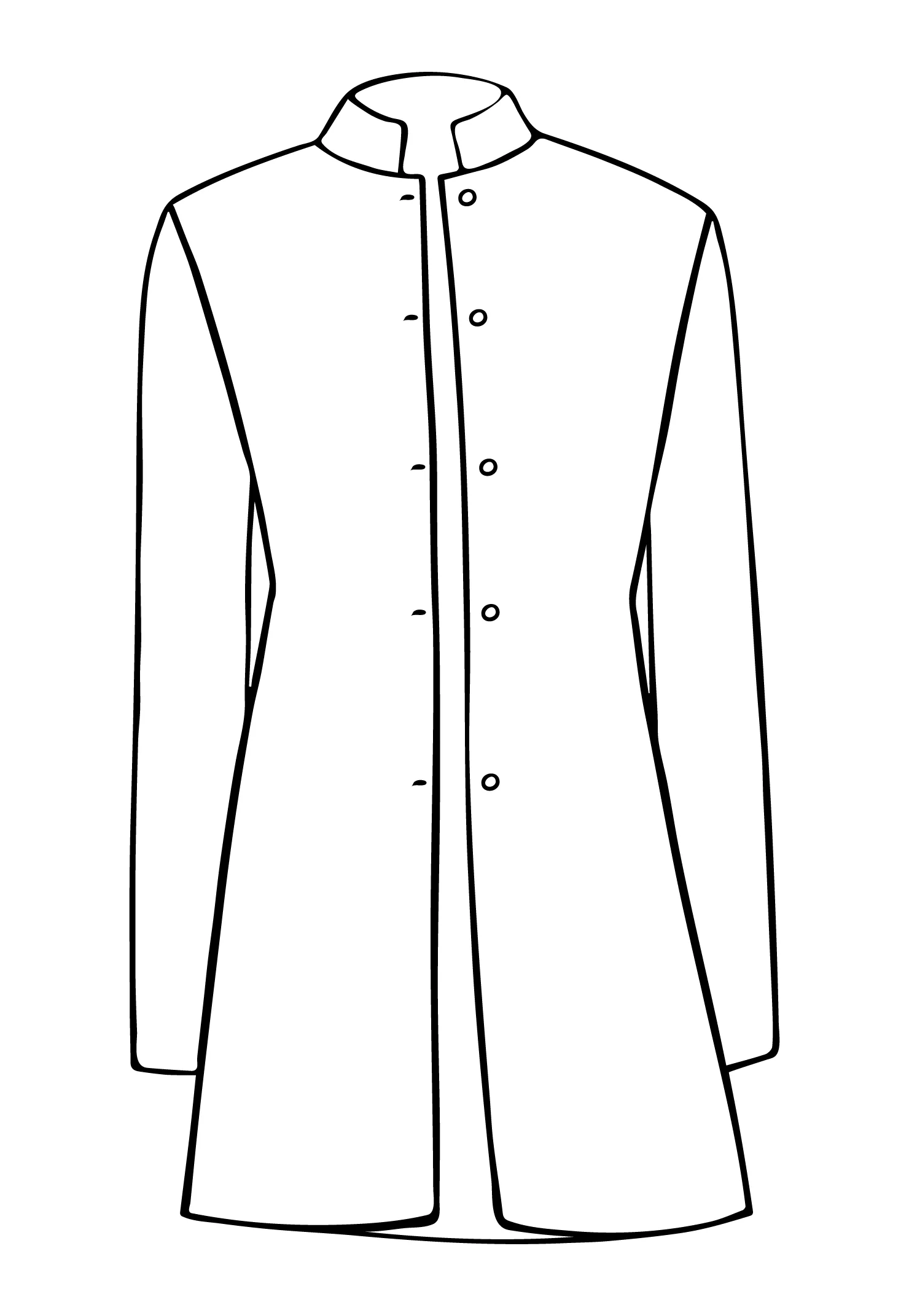 Long Nehru Jacket in Poppy