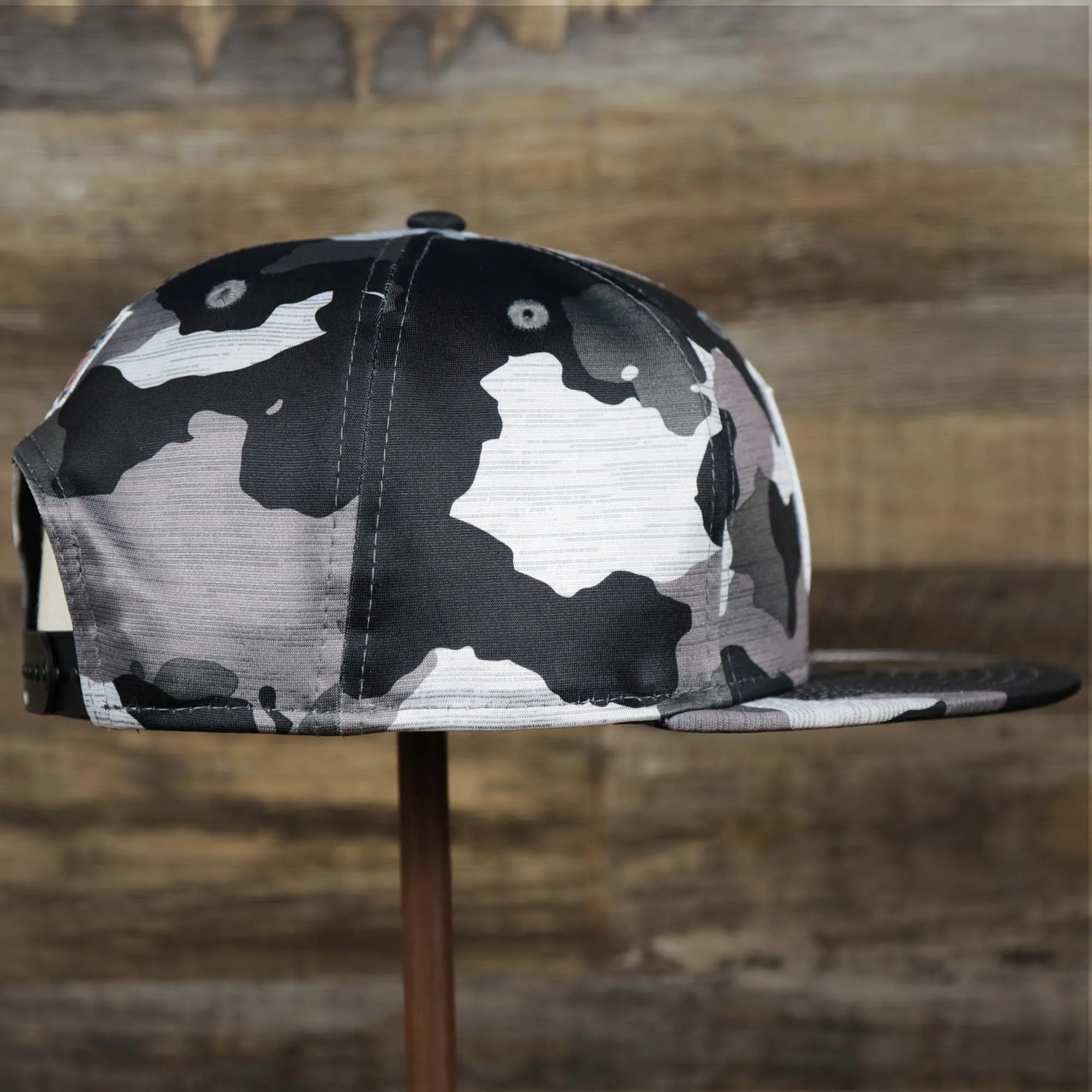 Los Angeles Raiders NFL OnField Summer Training 2022 Camo 9Fifty Snapback | Black Camo 9Fifty