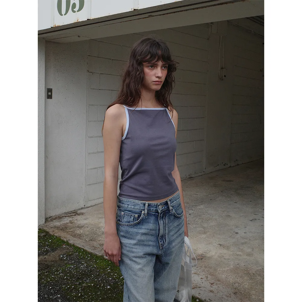 LOW CLASSIC  |Casual Style Street Style Plain Cotton Logo Cropped Tops