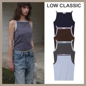 LOW CLASSIC  |Casual Style Street Style Plain Cotton Logo Cropped Tops