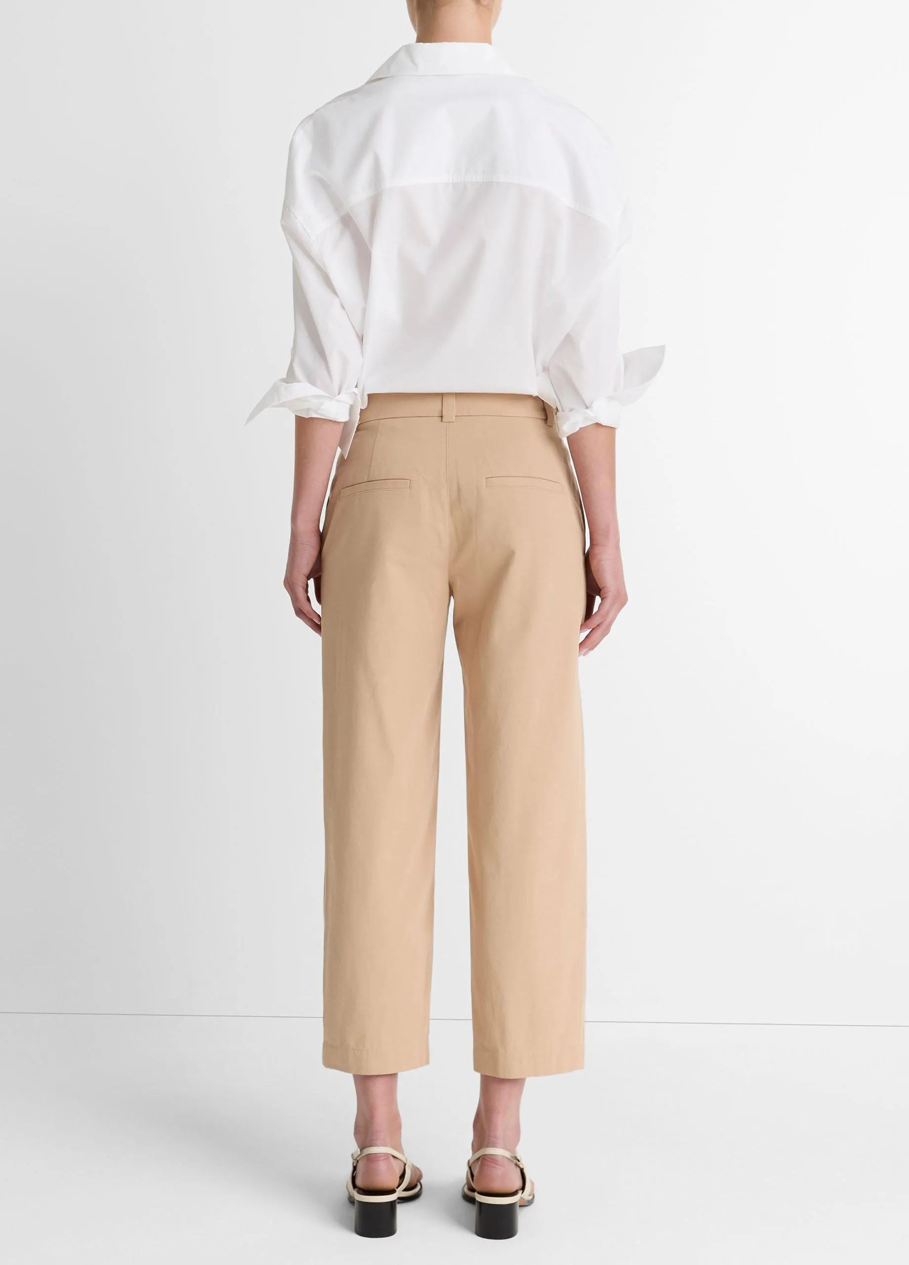 Low-Rise Washed Cotton Crop Pant