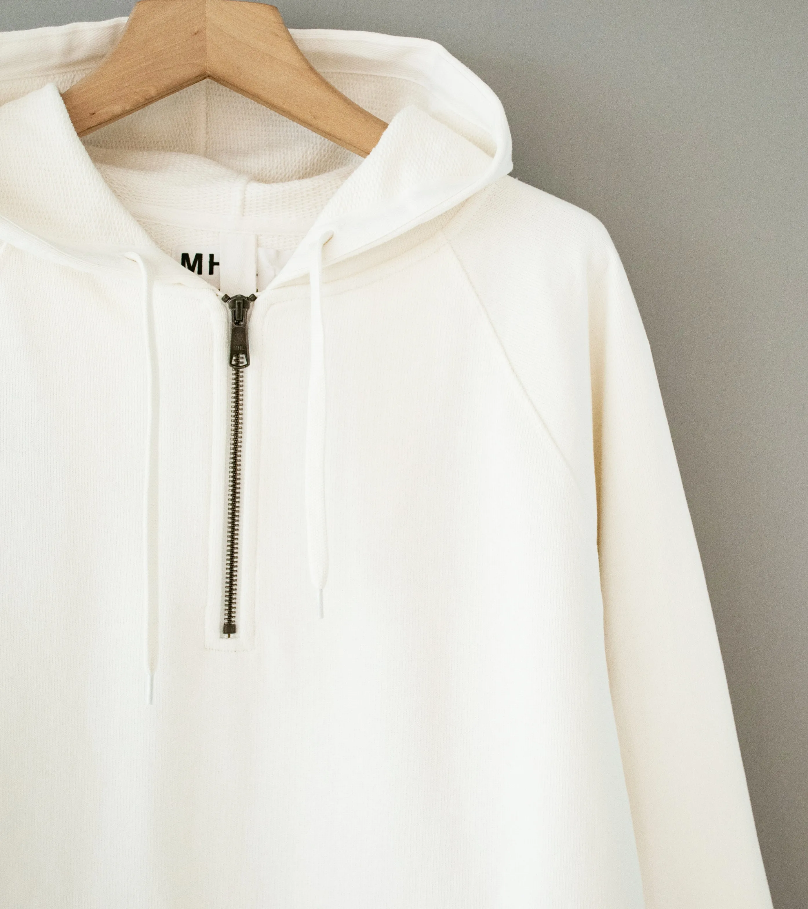 Margaret Howell 'MHL Hoodie' (Off White Dry Loopback Jersey)