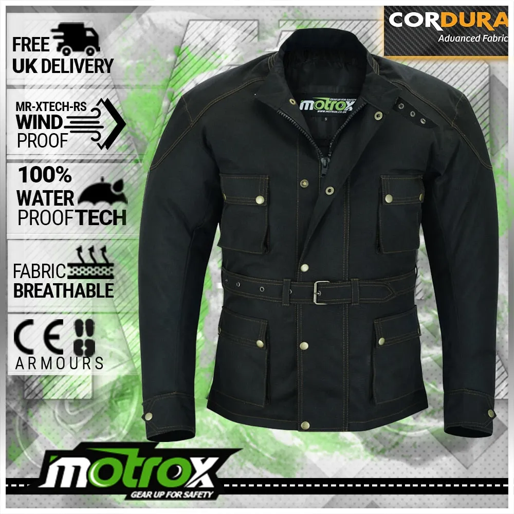 Mens Black Suit Motorcycle textile jacket Coat Trouser Impressive 1