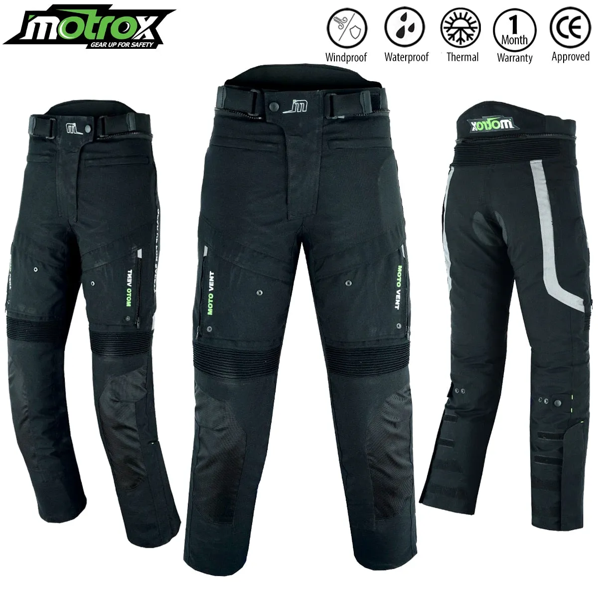 Mens Black Suit Motorcycle textile jacket Coat Trouser Impressive 1