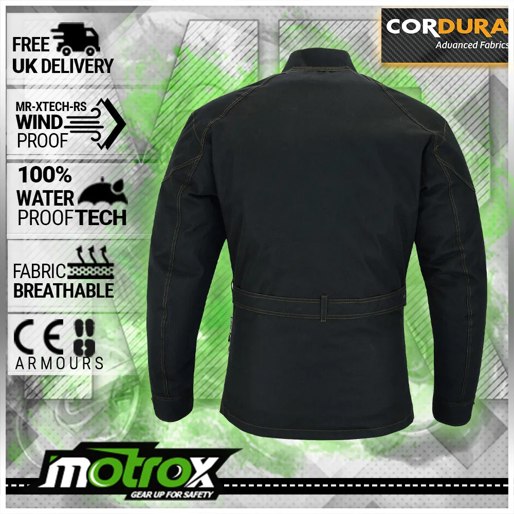 Mens Black Suit Motorcycle textile jacket Coat Trouser Impressive 1