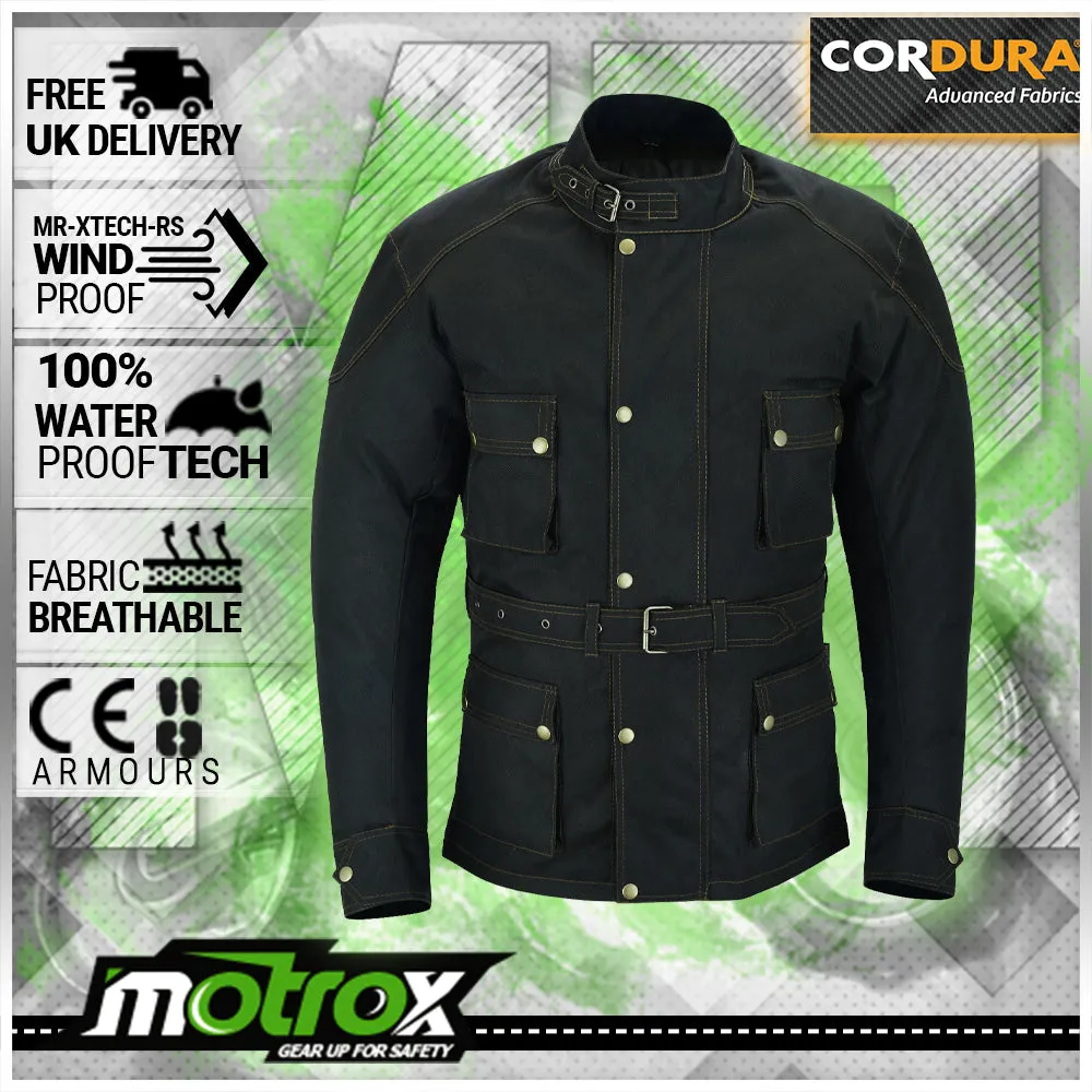 Mens Black Suit Motorcycle textile jacket Coat Trouser Impressive 1