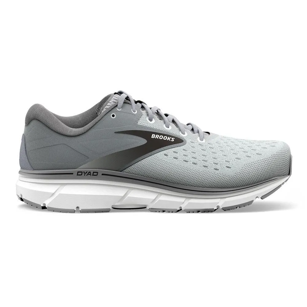 Men's Brooks Dyad 11, Grey/Black/White, 15 D Medium