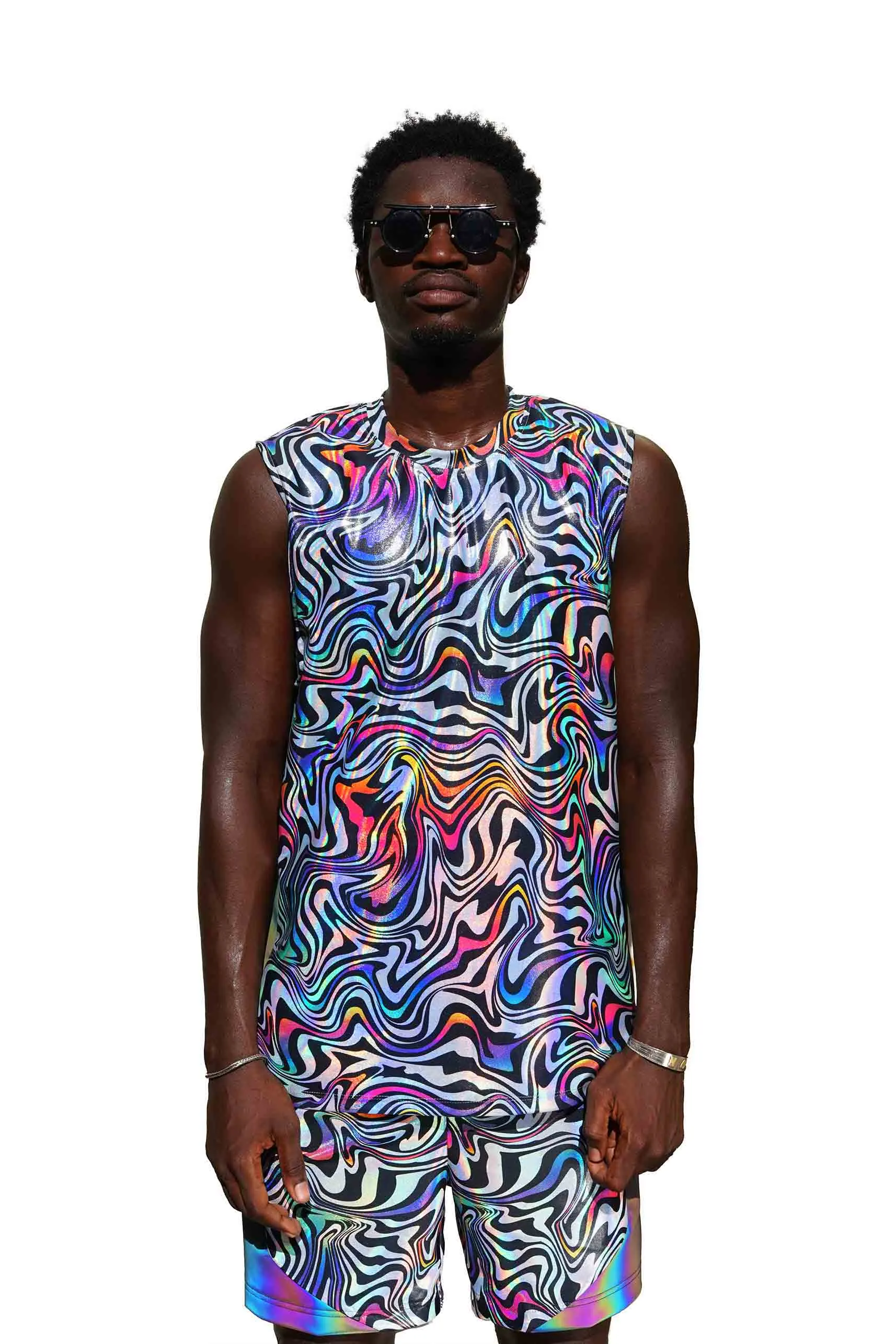 Mens Cut Off Tank Top - Kaleidoscope