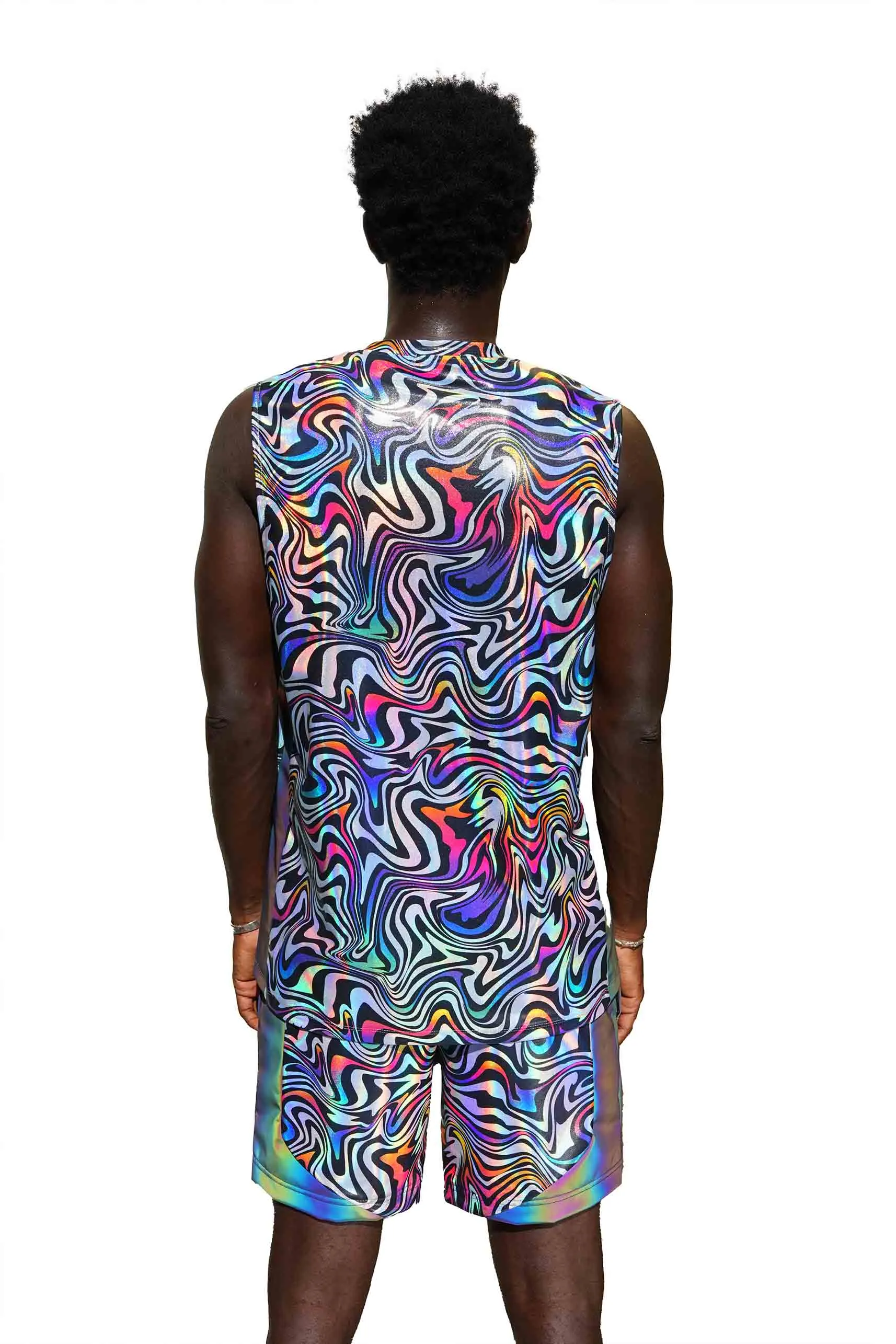 Mens Cut Off Tank Top - Kaleidoscope