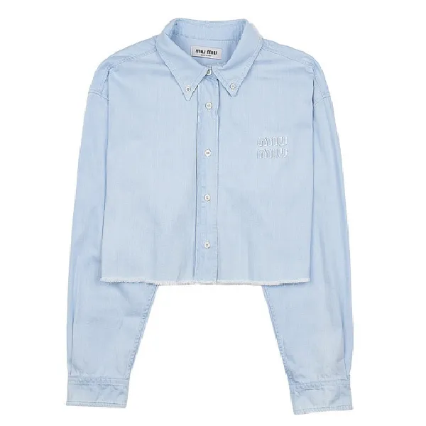 MiuMiu  |Casual Style Unisex Denim Street Style Long Sleeves Plain