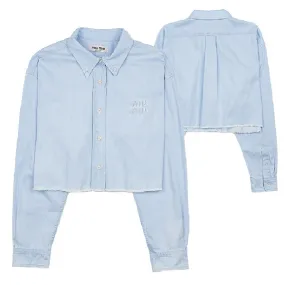 MiuMiu  |Casual Style Unisex Denim Street Style Long Sleeves Plain